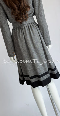 CHANEL 88A Vintage Naomi Campbell Gray Ribbon Bow Dress 40 シャネル ワンピース CHANEL 88A ヴィンテージ グレー リボン ワンピース 40