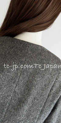 シャネル ワンピース CHANEL 88A ヴィンテージ グレー リボン ワンピース 40 - TC JAPAN