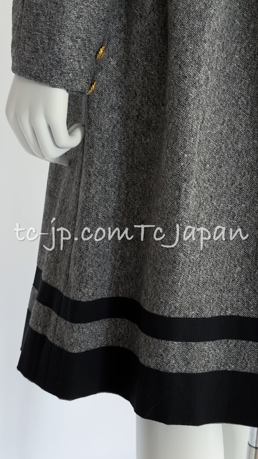 シャネル ワンピース CHANEL 88A ヴィンテージ グレー リボン ワンピース 40 - TC JAPAN
