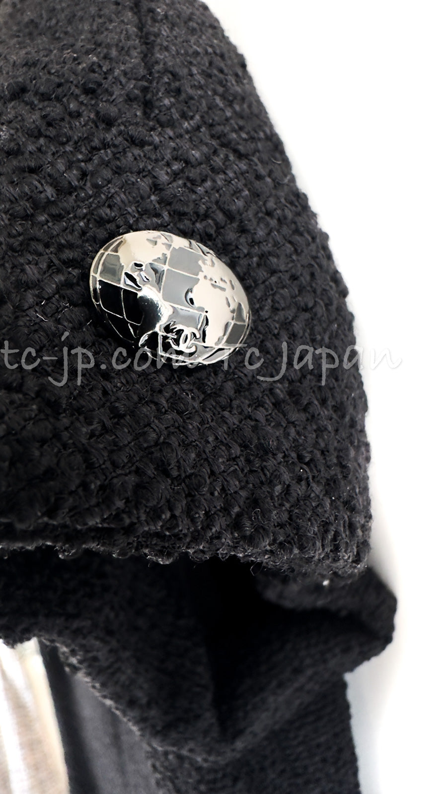 CHANEL 13A Black Short Sleeve Wool Silk Dress 34 シャネル ブラック 半袖 ウール シルク ワンピース