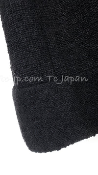 CHANEL 13A Black Short Sleeve Wool Silk Dress 34 シャネル ブラック 半袖 ウール シルク ワンピース