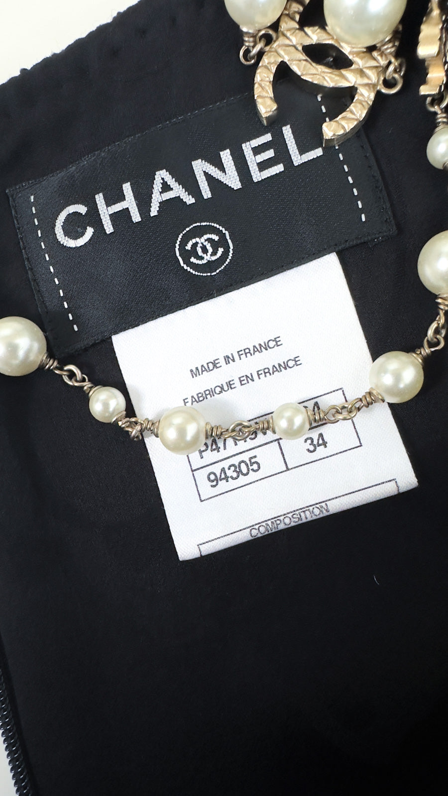 CHANEL 13A Black Short Sleeve Wool Silk Dress 34 シャネル ブラック 半袖 ウール シルク ワンピース