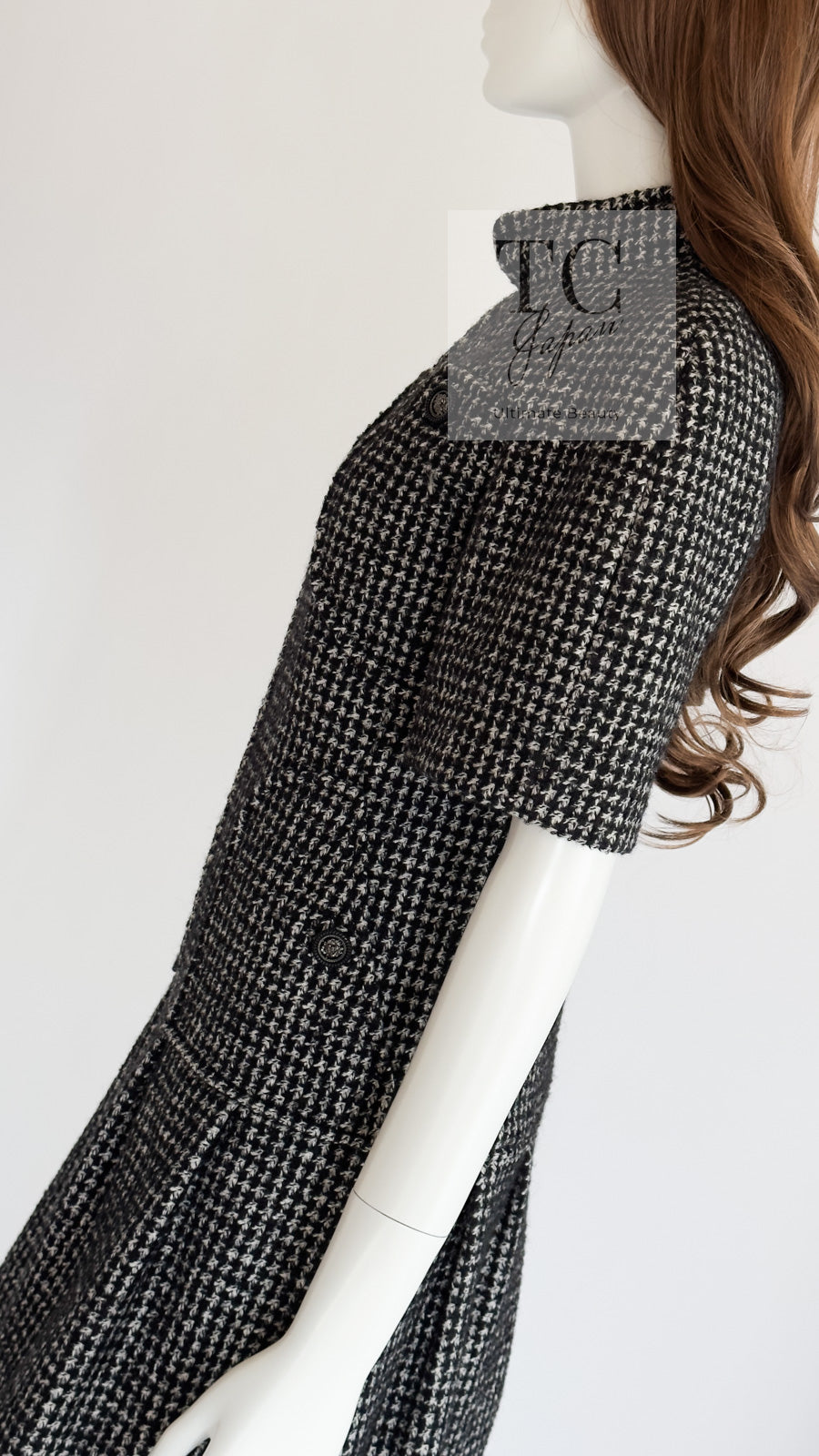 シャネル　黒　パリダラスコレクション　ツイードワンピース シャネル 黒 パリダラスコレクション ツイードワンピース