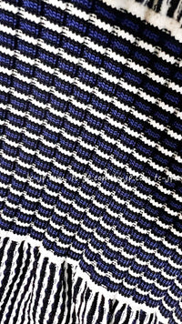 CHANEL 14S Navy White Stripe Stretch Knit Dress 34 シャネル ネイビー ストライプ ストレッチ ニット ワンピース 即発