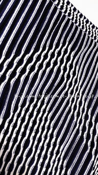 CHANEL 14S Navy White Stripe Stretch Knit Dress 34 シャネル ネイビー ストライプ ストレッチ ニット ワンピース 即発