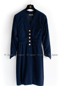 CHANEL Haute Couture Navy Dress 38 シャネル オートクチュール ネイビー ワンピース 即発