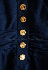 CHANEL Haute Couture Navy Dress 38 シャネル オートクチュール ネイビー ワンピース 即発
