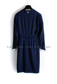 CHANEL Haute Couture Navy Dress 38 シャネル オートクチュール ネイビー ワンピース 即発