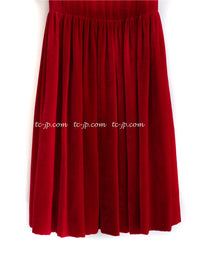 CHANEL 96S Red Velvet Dress 38 40 シャネル スーパーモデルのレッド ベルベット ドレス ワンピース 即発