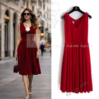 CHANEL 96S Red Velvet Dress 38 40 シャネル スーパーモデルのレッド ベルベット ドレス ワンピース 即発