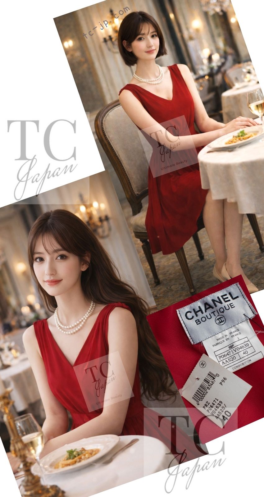 値下げ！CHANEL 1999年コレクション希少ヴィンテージ　ドレス　ワンピース シャネル ドレス ワンピース CHANEL スーパーモデルのレッド
