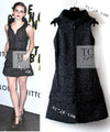 CHAENL 13A Black Metallic Sleeveless Tunic Dress Emma Watson 34 シャネル ブラック メタリック チュニック ワンピース 女優 エマワトソン 着 即発