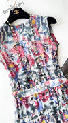 CHANEL 15C Floral Multi Color Sleeveless Silk Dress 34 シャネル フローラル マルチカラー シルク ワンピース 即発