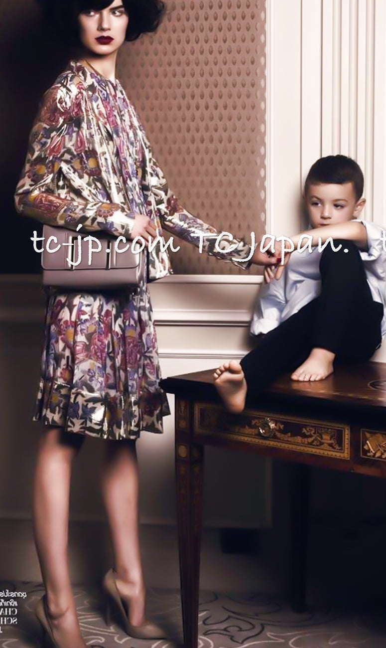 CHANEL 15C Floral Multi Color Sleeveless Silk Dress 34 シャネル フローラル マルチカラー シルク ワンピース 即発