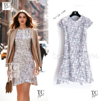 CHANEL 15S White Ivory Black Red Cotton Tweed Dress 38 シャネル ホワイト アイボリー ブラック レッド コットン ツイード フレア ワンピース 即発