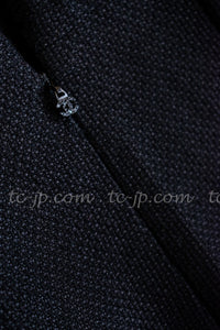 CHANEL 12A $12K Black Lace CC Logo Zipper Party Long Dress 42 8