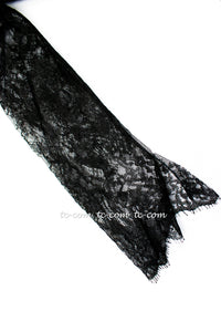 CHANEL 12A $12K Black Lace CC Logo Zipper Party Long Dress 42 | TW