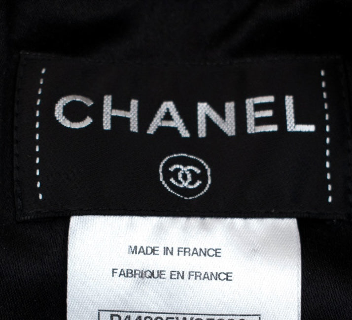 CHANEL 12A $12K Black Lace CC Logo Zipper Party Long Dress 42 | TW