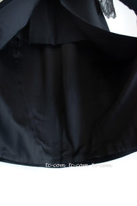 CHANEL 12A $12K Black Lace CC Logo Zipper Party Long Dress 42 7