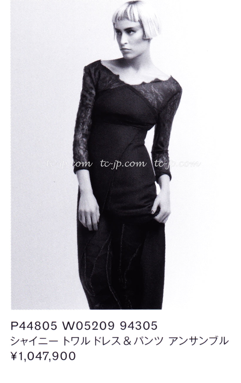 CHANEL 12A $12K Black Lace CC Logo Zipper Party Long Dress 42 16