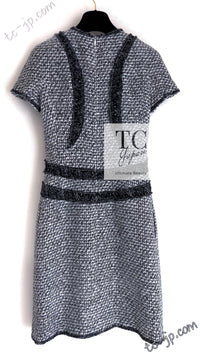 CHANEL 13S Keira Knightley Actress Gray White Tweed Dress 34 シャネル キーラナイトレイ着用 グレー ホワイト ツイード ワンピース 即発