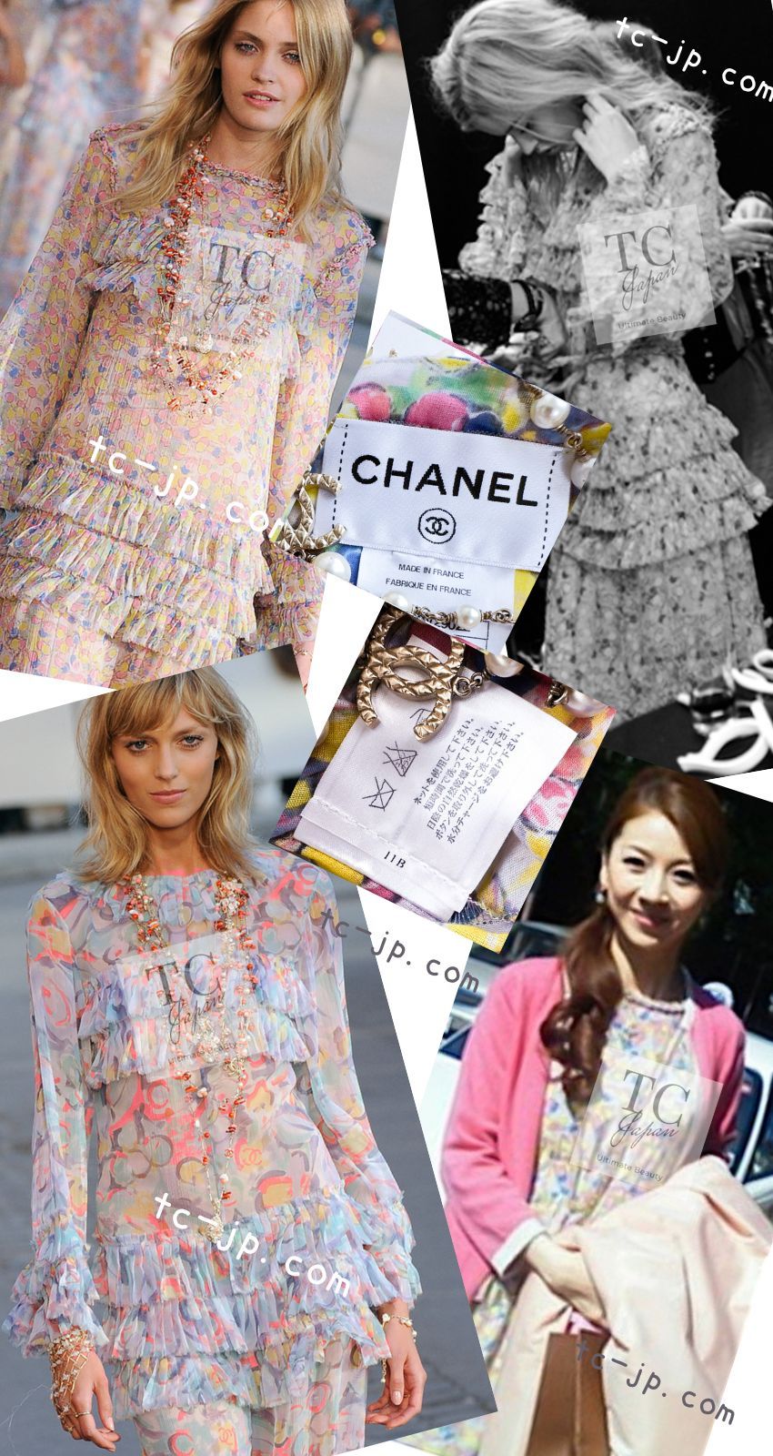 CHANEL 11C Yellow Multi Polka Dot Cotton Tunic Mini Dress 34 シャネル イエロー マルチカラー 水玉 コットン チュニック ミニ ワンピース 即発