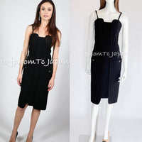 CHANEL 14C Chloe Sevigny Black Cotton Dress 34 シャネル ブラック ストラップ コットン ワンピース 女優着用 即発