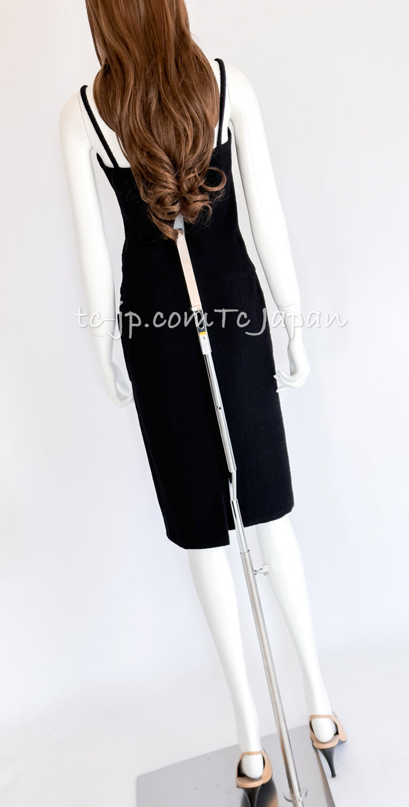 CHANEL 14C Chloe Sevigny Black Cotton Dress 34 シャネル ブラック ストラップ コットン ワンピース 女優着用 即発