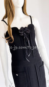 CHANEL 14C Chloe Sevigny Black Cotton Dress 34 シャネル ブラック ストラップ コットン ワンピース 女優着用 即発