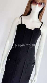 CHANEL 14C Chloe Sevigny Black Cotton Dress 34 シャネル ブラック ストラップ コットン ワンピース 女優着用 即発