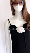 CHANEL 14C Chloe Sevigny Black Cotton Dress 34 シャネル ブラック ストラップ コットン ワンピース 女優着用 即発