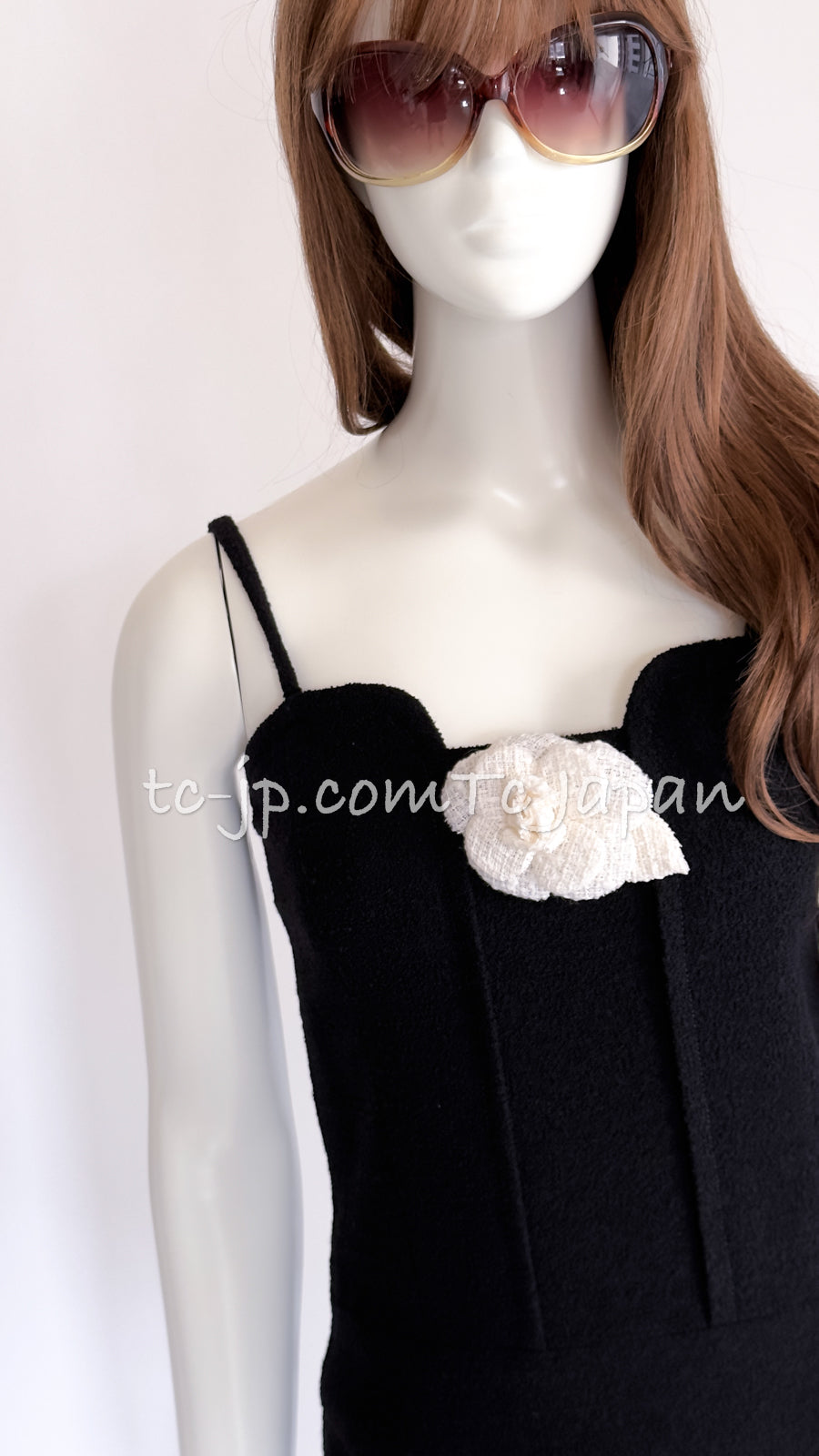 CHANEL 14C Chloe Sevigny Black Cotton Dress 34 シャネル ブラック ストラップ コットン ワンピース 女優着用 即発