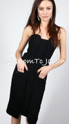 CHANEL 14C Chloe Sevigny Black Cotton Dress 34 シャネル ブラック ストラップ コットン ワンピース 女優着用 即発