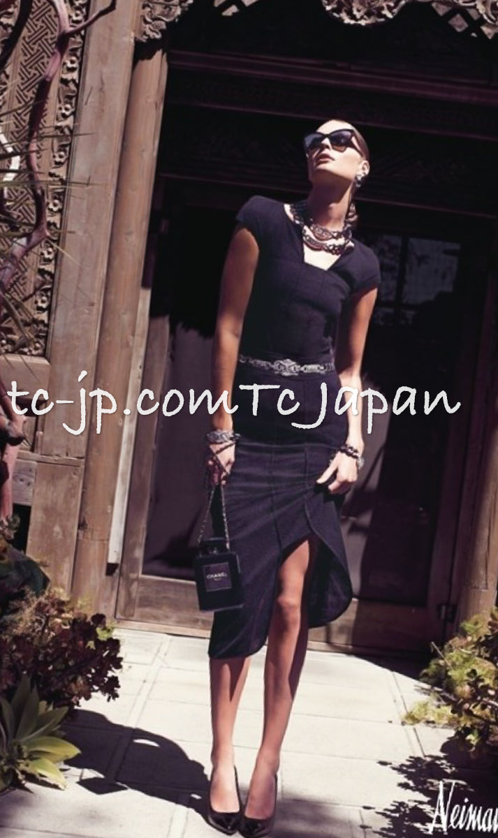 CHANEL 14C Chloe Sevigny Black Cotton Dress 34 シャネル ブラック ストラップ コットン ワンピース 女優着用 即発