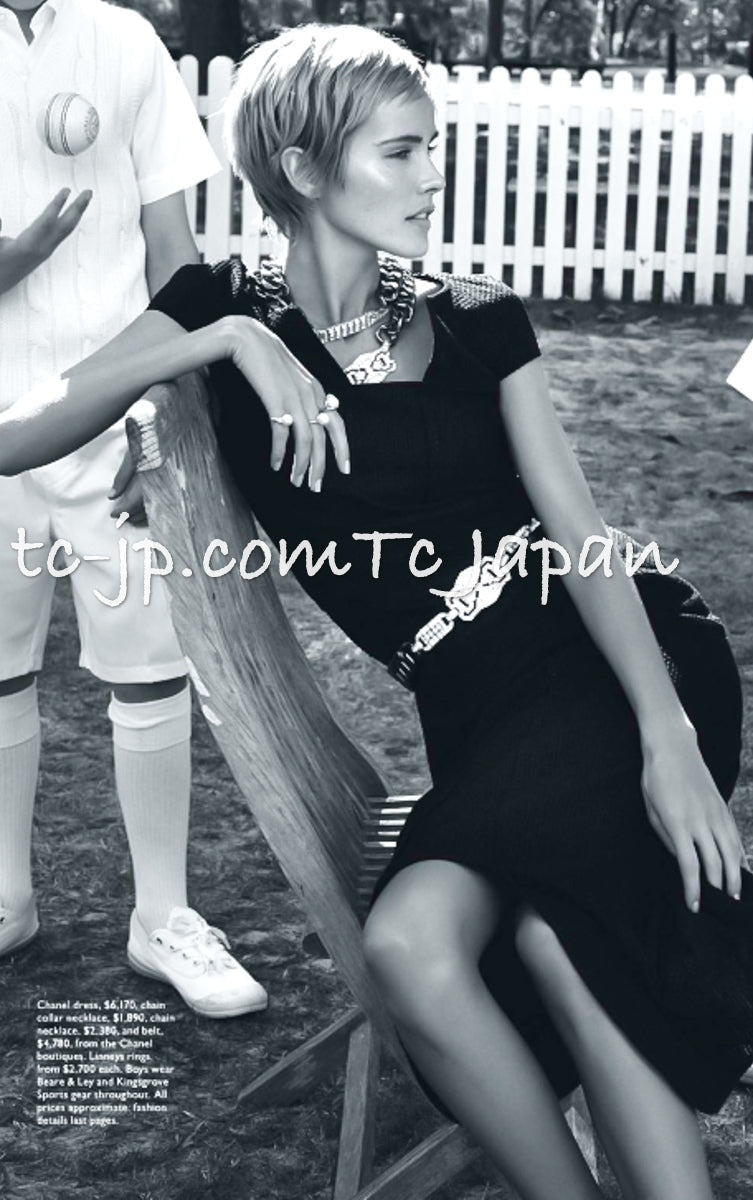 CHANEL 14C Chloe Sevigny Black Cotton Dress 34 シャネル ブラック ストラップ コットン ワンピース 女優着用 即発