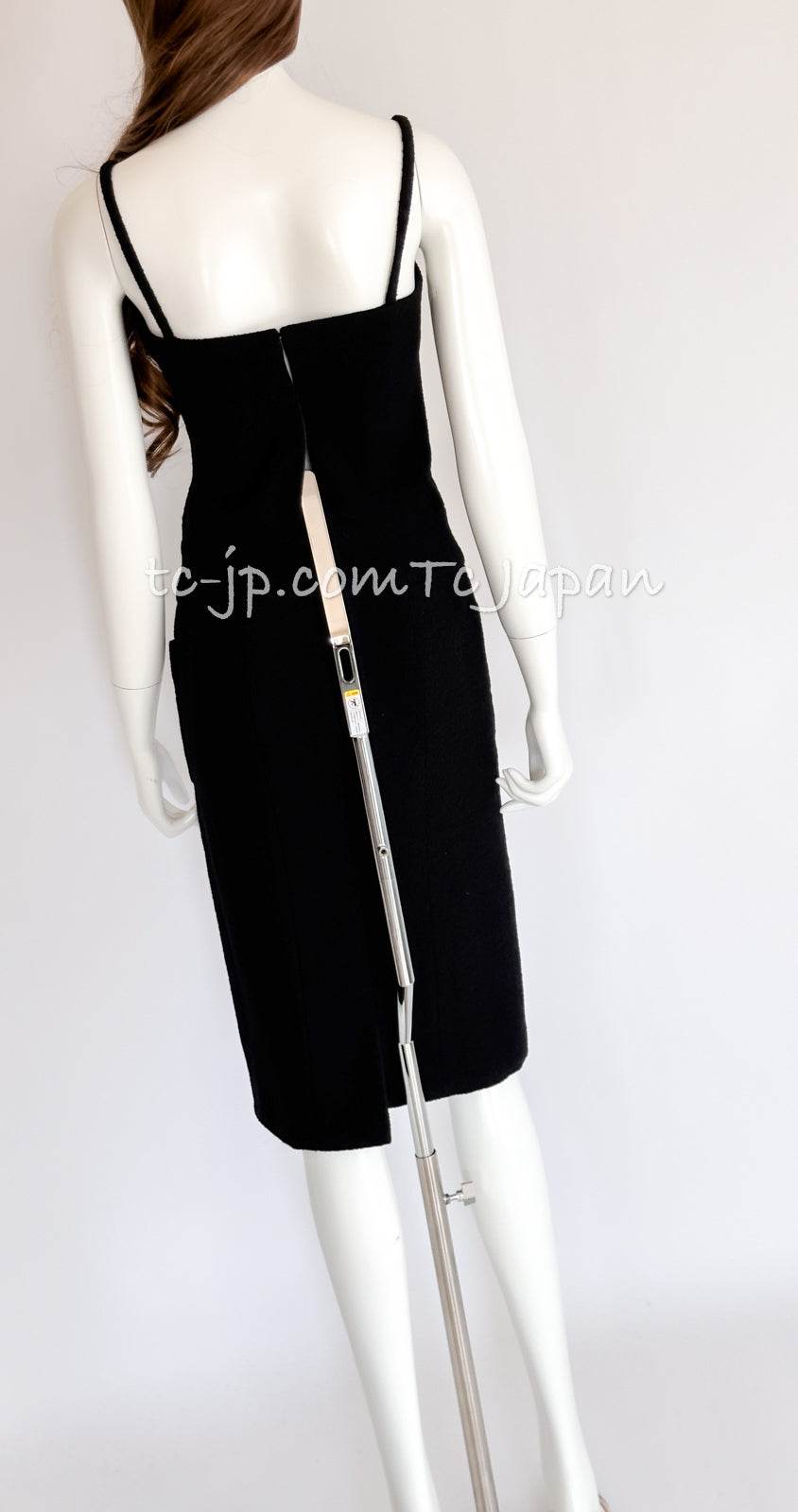 CHANEL 14C Chloe Sevigny Black Cotton Dress 34 シャネル ブラック ストラップ コットン ワンピース 女優着用 即発