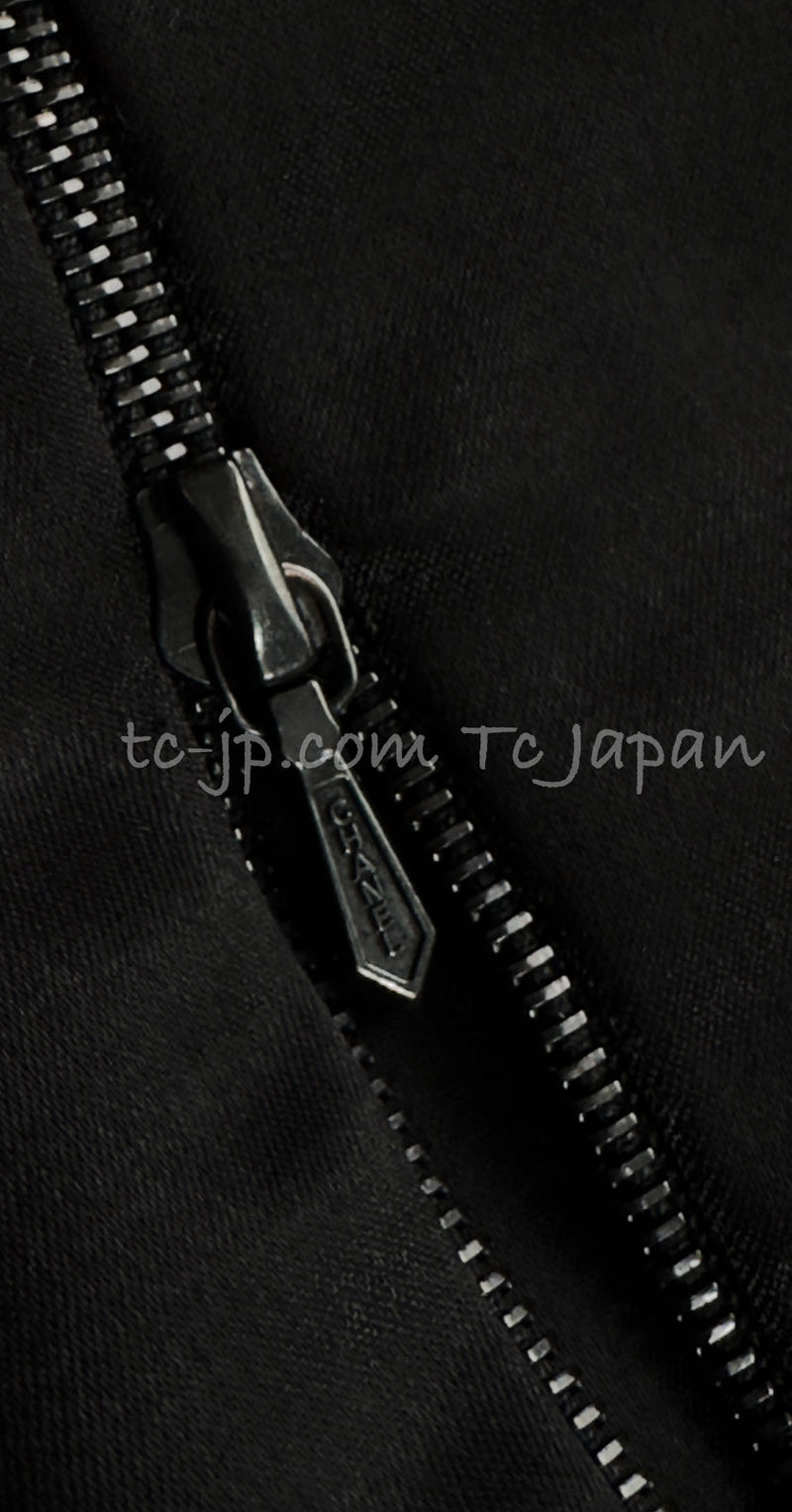 CHANEL 10PF Black Sequin Embellishments Cocktail Dress Coat 36 シャネル ブラック スパンコール カクテルドレス ワンピース コート 即発