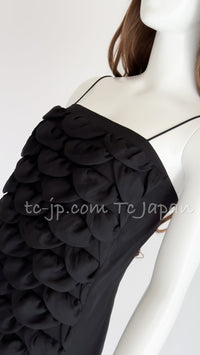 CHANEL 09C Black Sleeveless Camelia Dress 36 シャネル カメリア ブラック ワンピース 即発