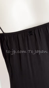 CHANEL 09C Black Sleeveless Camelia Dress 36 シャネル カメリア ブラック ワンピース 即発