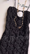 CHANEL 09C Black Sleeveless Camelia Dress 36 シャネル カメリア ブラック ワンピース 即発
