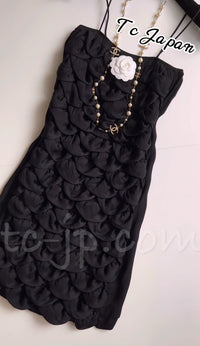 CHANEL 09C Black Sleeveless Camelia Dress 36 シャネル カメリア ブラック ワンピース 即発