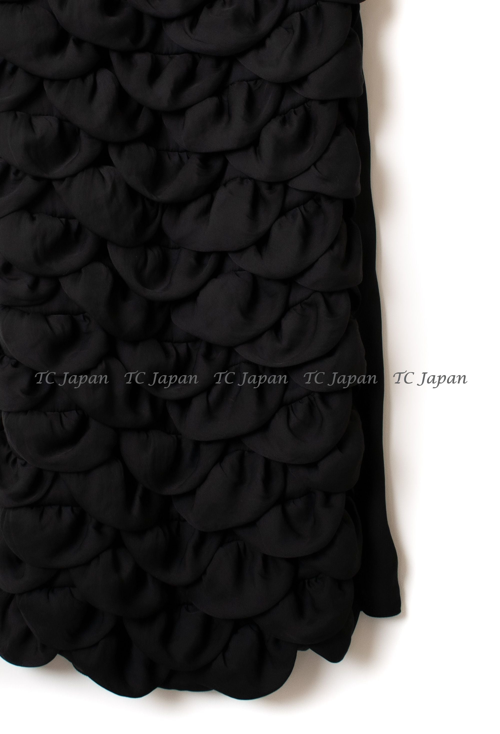 CHANEL 09C Black Sleeveless Camelia Dress 36 シャネル カメリア ブラック ワンピース 即発