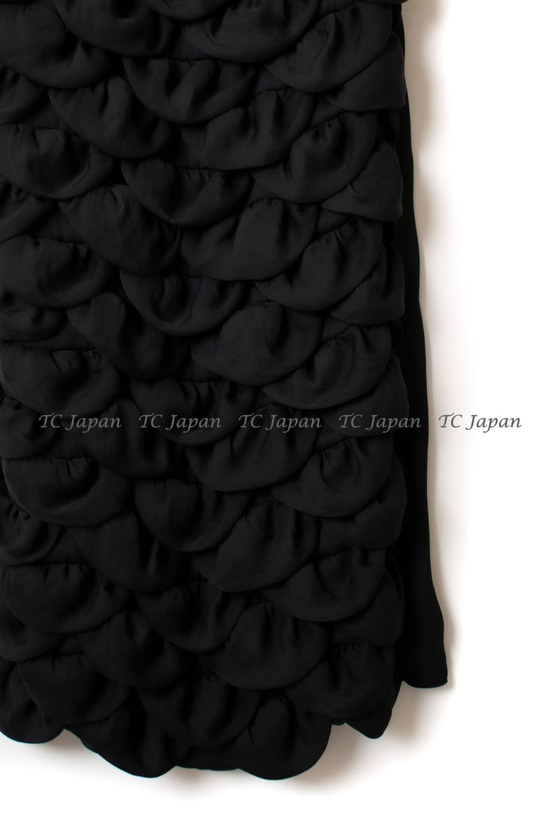 CHANEL 09C Black Sleeveless Camelia Dress 36 シャネル カメリア ブラック ワンピース 即発