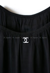 CHANEL 09C Black Sleeveless Camelia Dress 36 シャネル カメリア ブラック ワンピース 即発