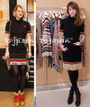 CHANEL 10A Black Fringe Trim Cashmere Silk Dress Jessica Alba 38 40 シャネル ブラック フリンジ トリム カシミア シルク ワンピース 安室奈美恵さん 即発