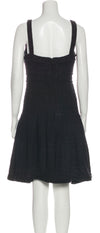 CHANEL 12A Black Purple Plum Sleeveless Cotton Dress 36 38 シャネル ブラック パープル プラム ノースリーブ コットン ワンピース 即発