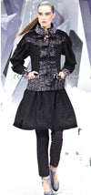 CHANEL 12A Black Purple Plum Sleeveless Cotton Dress 36 38 シャネル ブラック パープル プラム ノースリーブ コットン ワンピース 即発