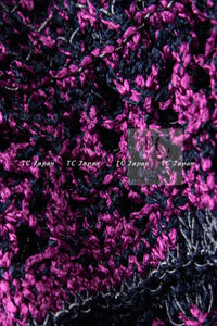 CHANEL 12S Magenta Navy Knit Dress 36 38 シャネル マゼンタ ネイビー ニット ワンピース 即発