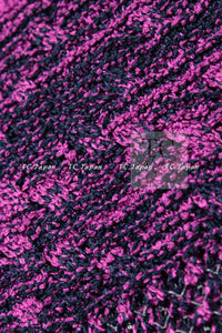 CHANEL 12S Magenta Navy Knit Dress 36 38 シャネル マゼンタ ネイビー ニット ワンピース 即発