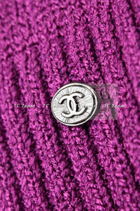 CHANEL 12S Magenta Navy Knit Dress 36 38 シャネル マゼンタ ネイビー ニット ワンピース 即発